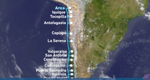 El tendido del Prat alcanza 13 ciudades de Chile - Crédito: GTD